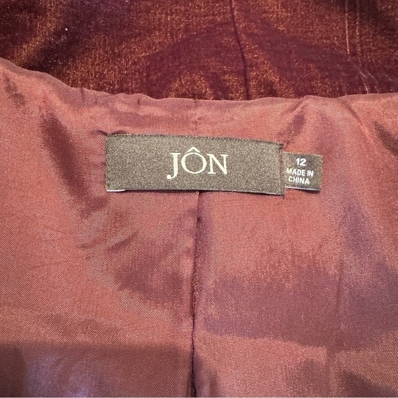 Jon Crush Textured Velvet and Silk Purple Iridescent Blazer - Picture 11 of 12
